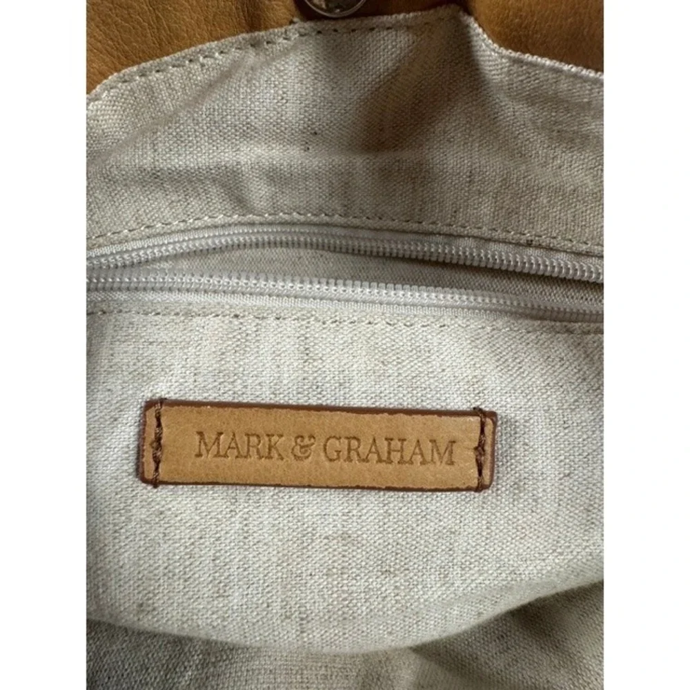 Mark & Graham Hobo Bag Womens Large Camel Tan Leather Slouchy Shoulder Tote